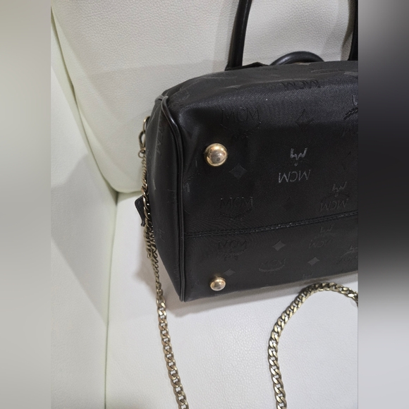 MCM BLACK NYLON BOSTON BAG-AUTHENTIC - Picture 8 of 16